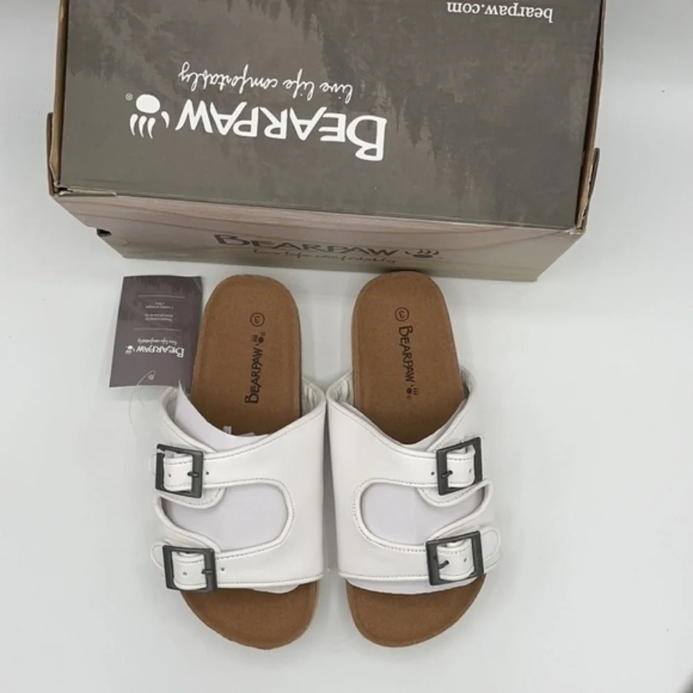 BEARPAW White Brooklyn Sandals